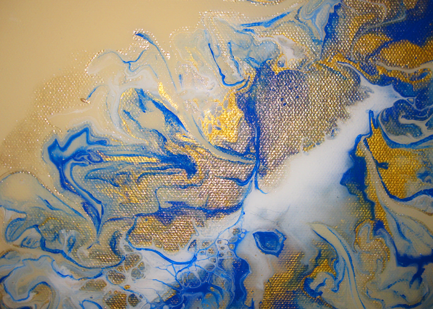 "Champagne Blues" 12" by 24" by 1.5" Acrylic Painting