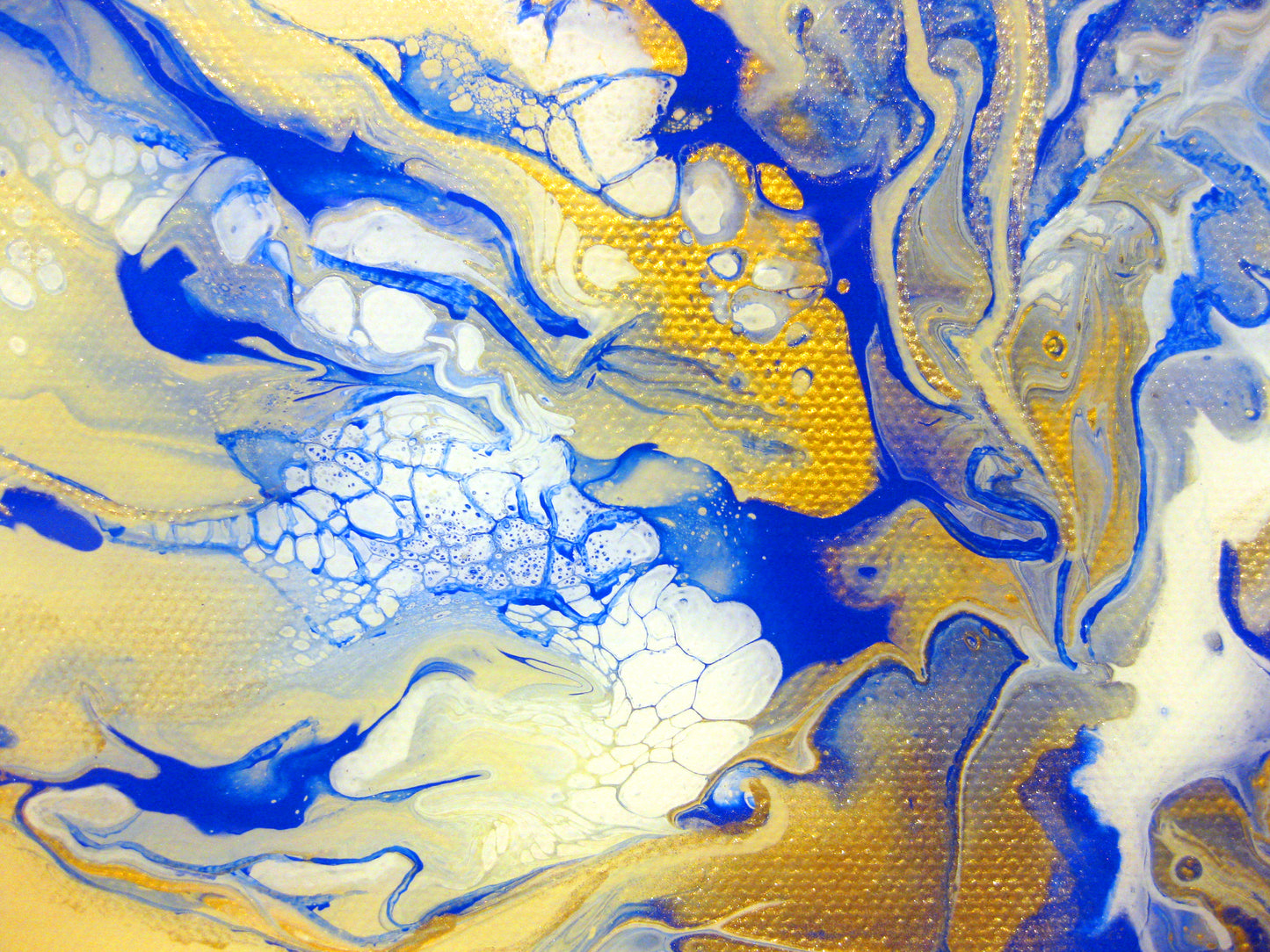 "Champagne Blues" 12" by 24" by 1.5" Acrylic Painting
