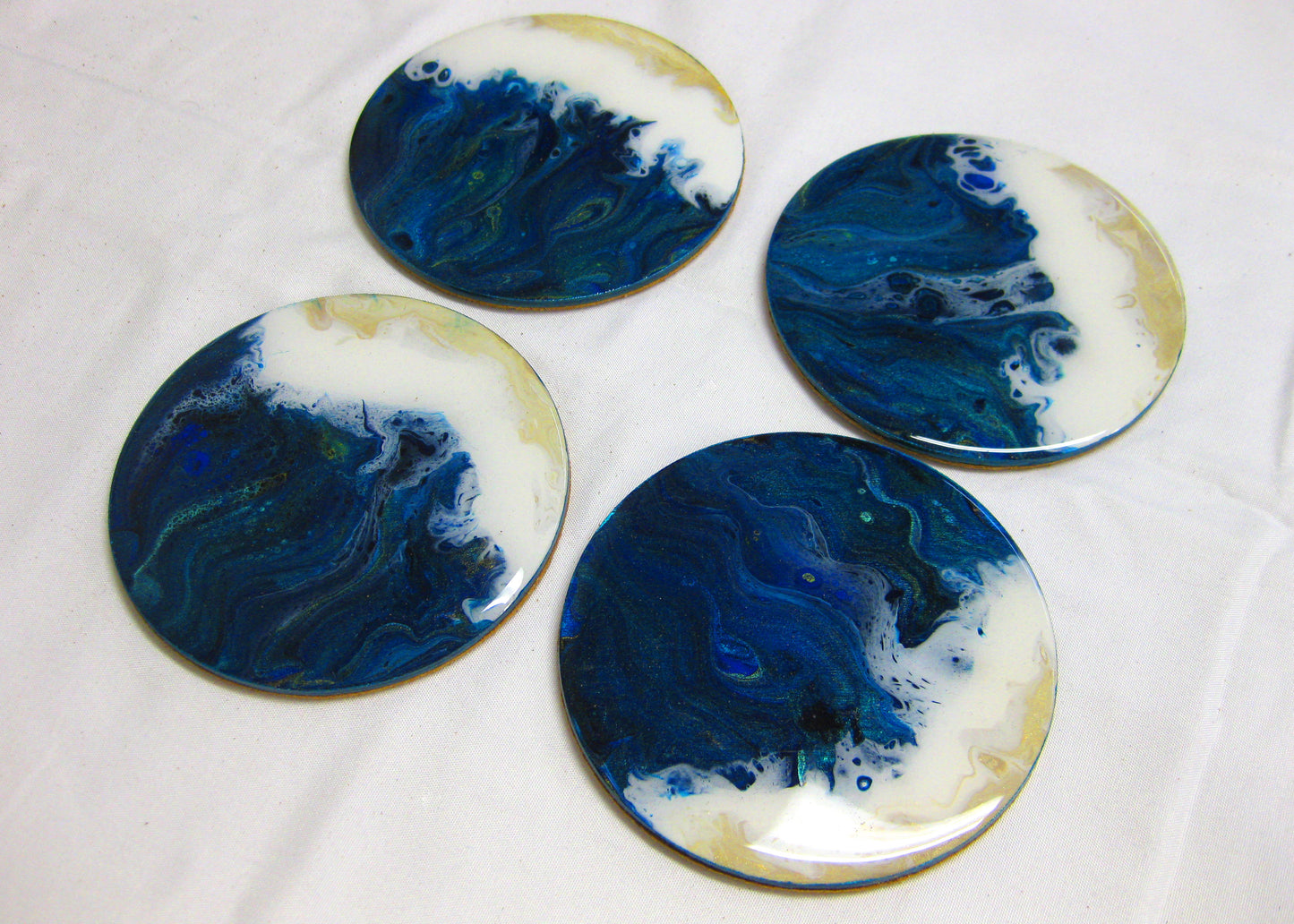 Coasters - Coastal Theme - Round set of 4