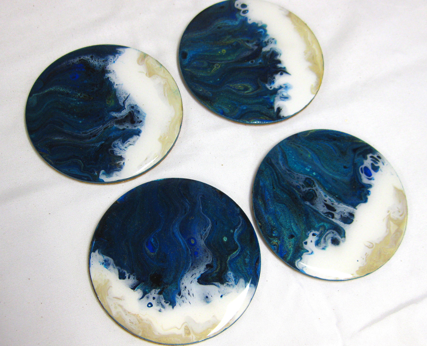 Coasters - Coastal Theme - Round set of 4