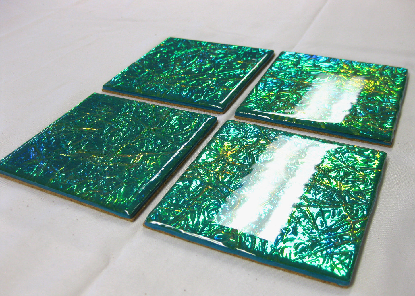 Coasters - Holographic Collection - "Dandelion" -  Square set of 4