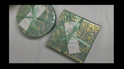 Coasters - Holographic Collection - "Dandelion" -  Square set of 4