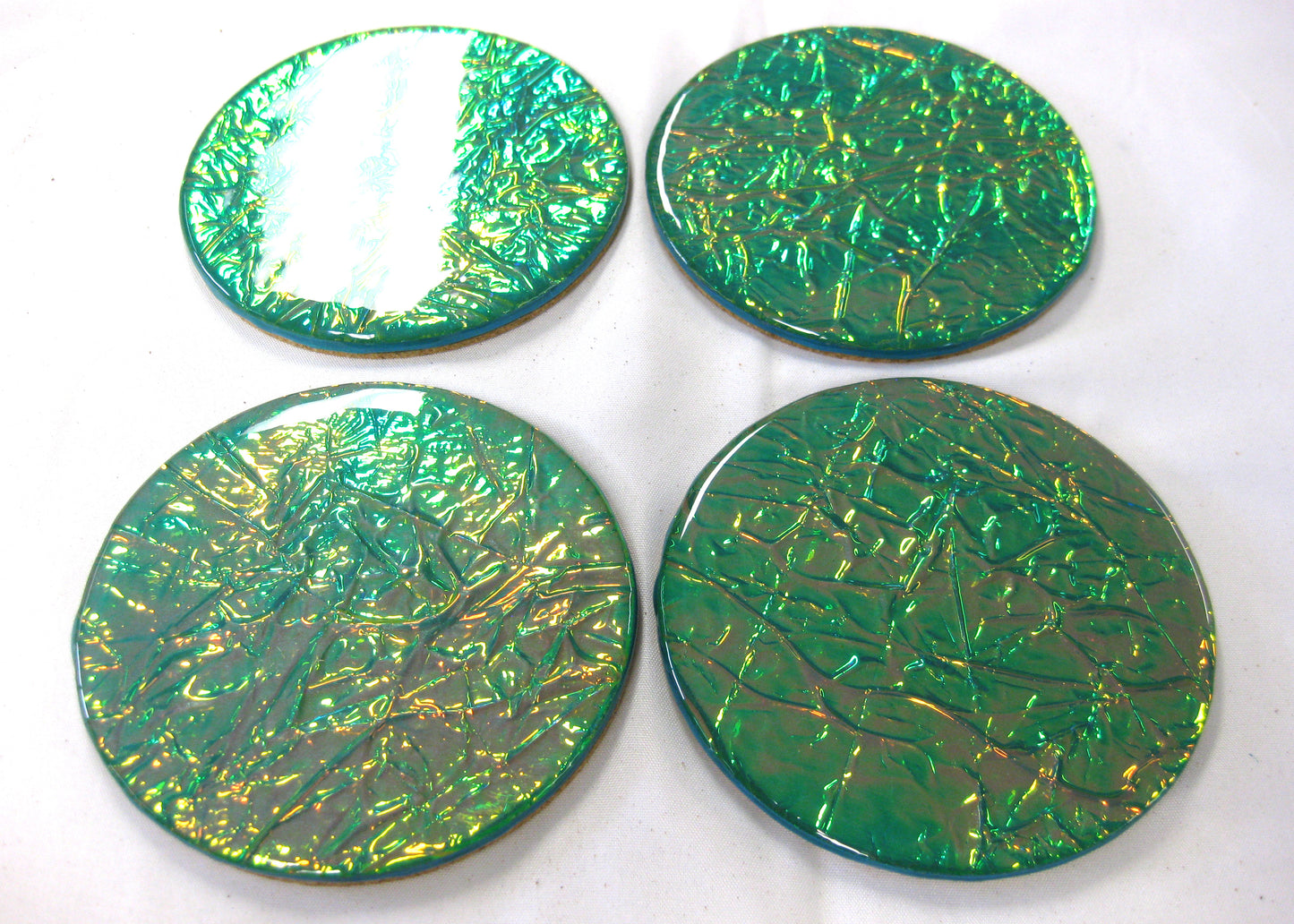 Coasters - Holographic Collection - "Dandelion" -  Round set of 4