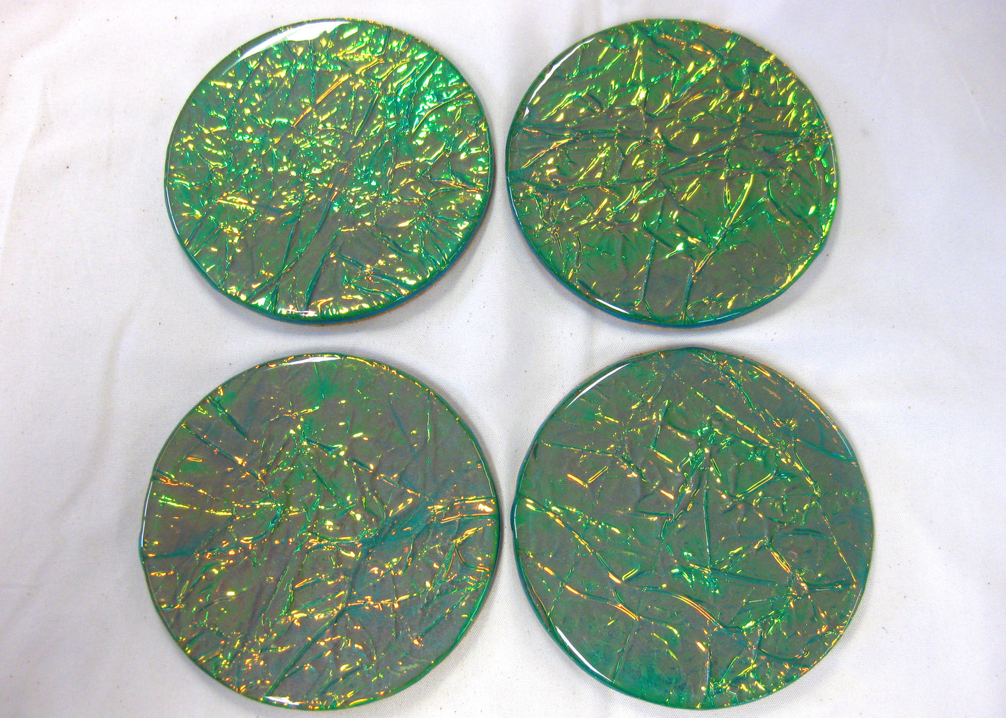 Coasters - Holographic Collection - "Dandelion" -  Round set of 4