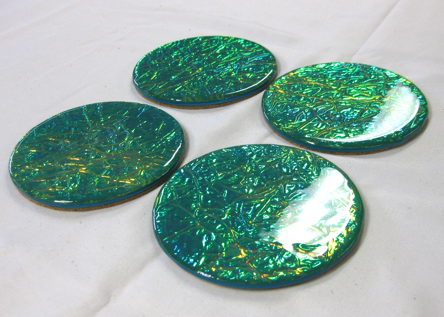 Coasters - Holographic Collection - "Dandelion" -  Round set of 4