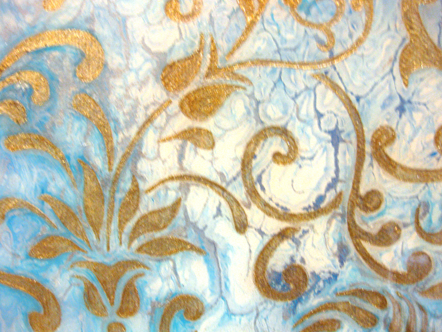 "Floral Swirls" - 12" by 12" Acrylic Painting