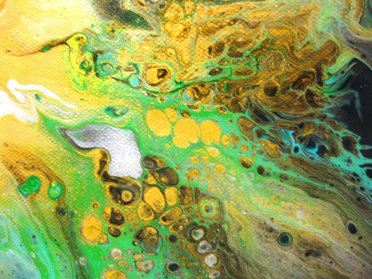 "Green Frenzy" - 20" by 20" Acrylic Painting