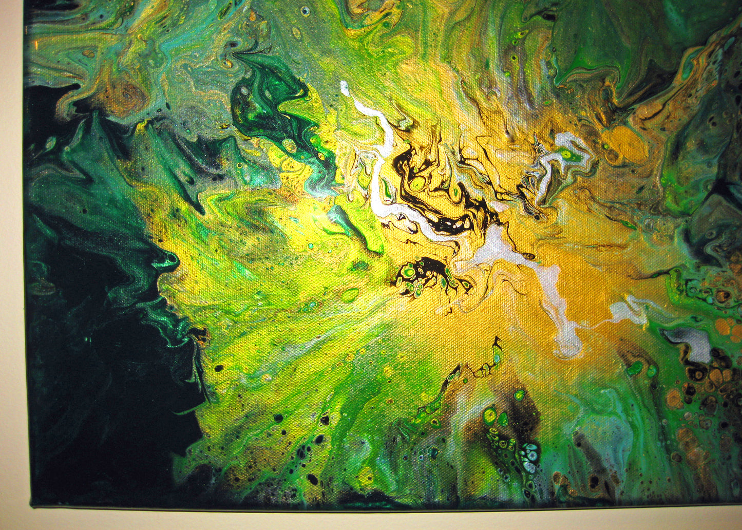 "Green Frenzy" - 20" by 20" Acrylic Painting