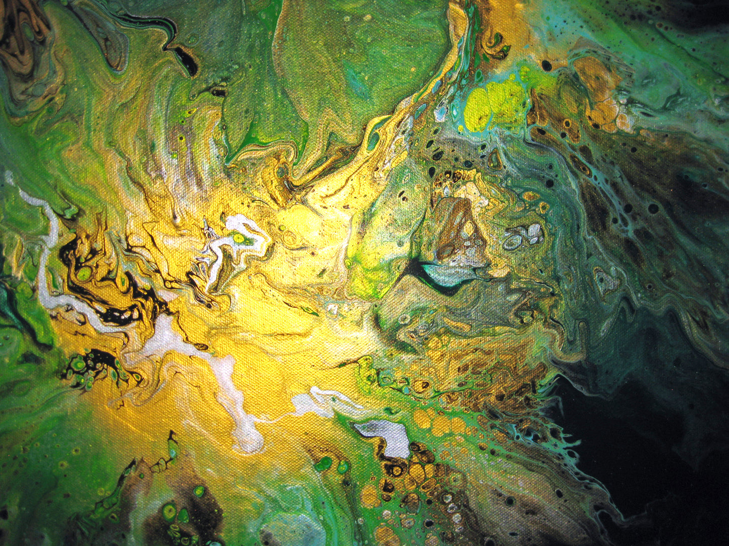"Green Frenzy" - 20" by 20" Acrylic Painting