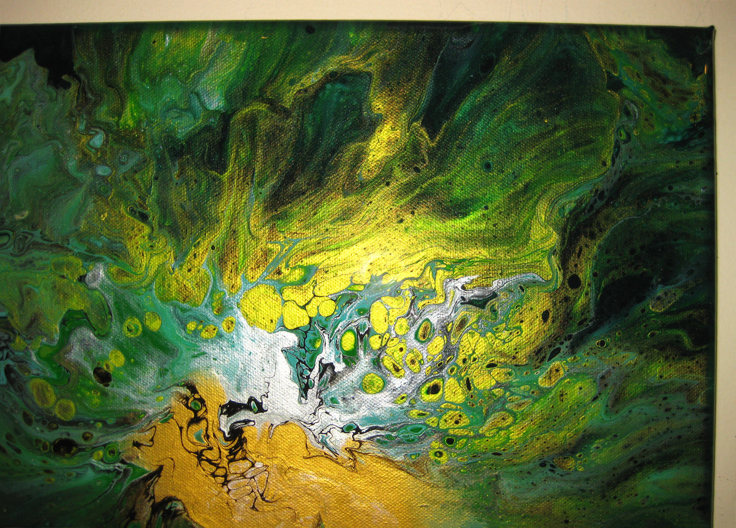 "Green Frenzy" - 20" by 20" Acrylic Painting