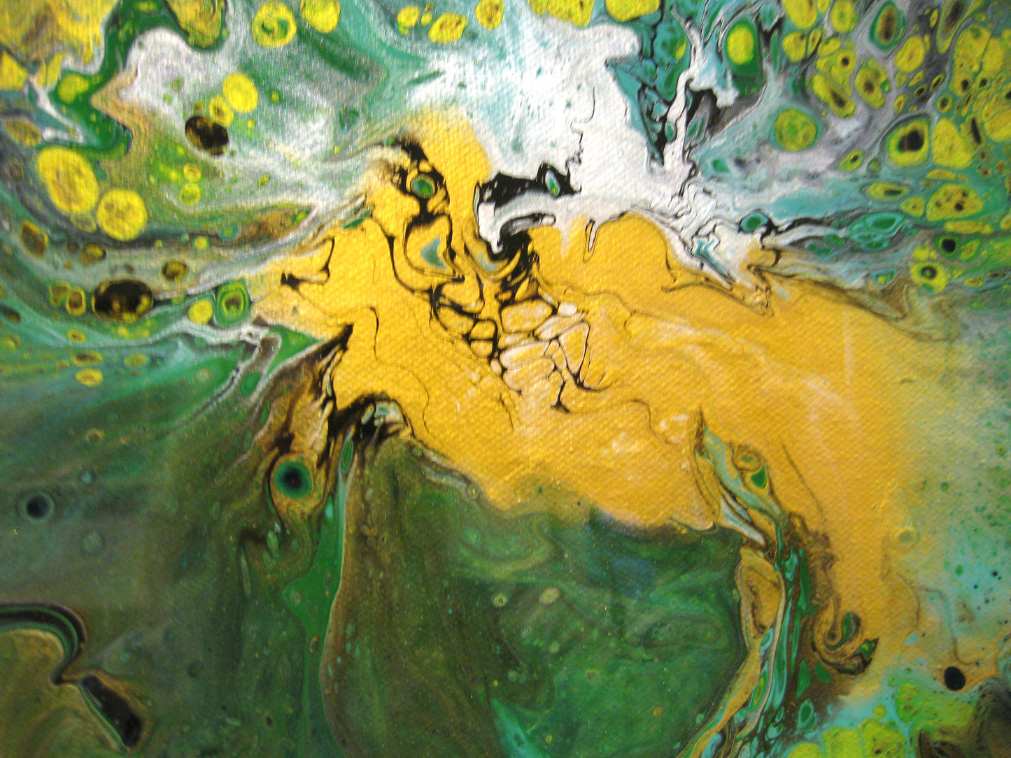 "Green Frenzy" - 20" by 20" Acrylic Painting