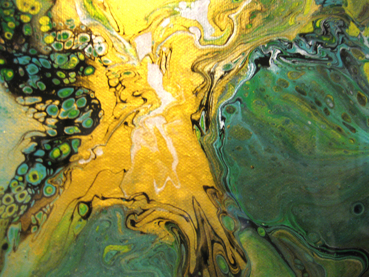 "Green Frenzy" - 20" by 20" Acrylic Painting