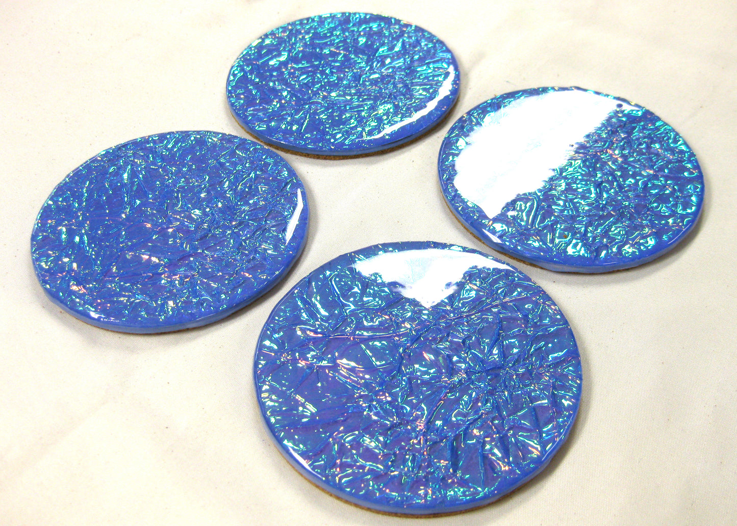 Coasters - Holographic Collection - "Krista's Eyes" - Round set of 4