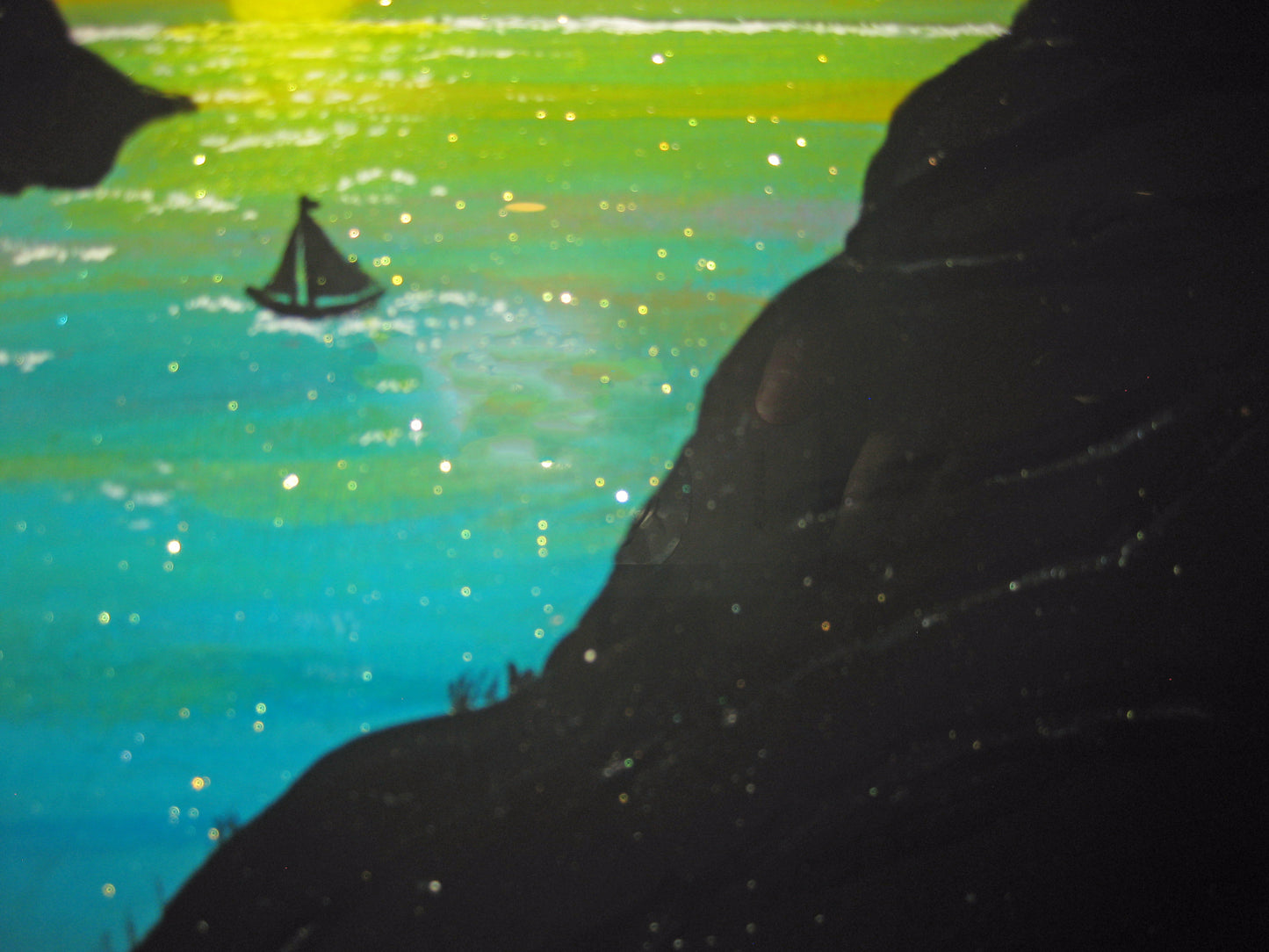 Silhouettes - "Lighting the Way Home" - 11" x 14" Acrylic Painting