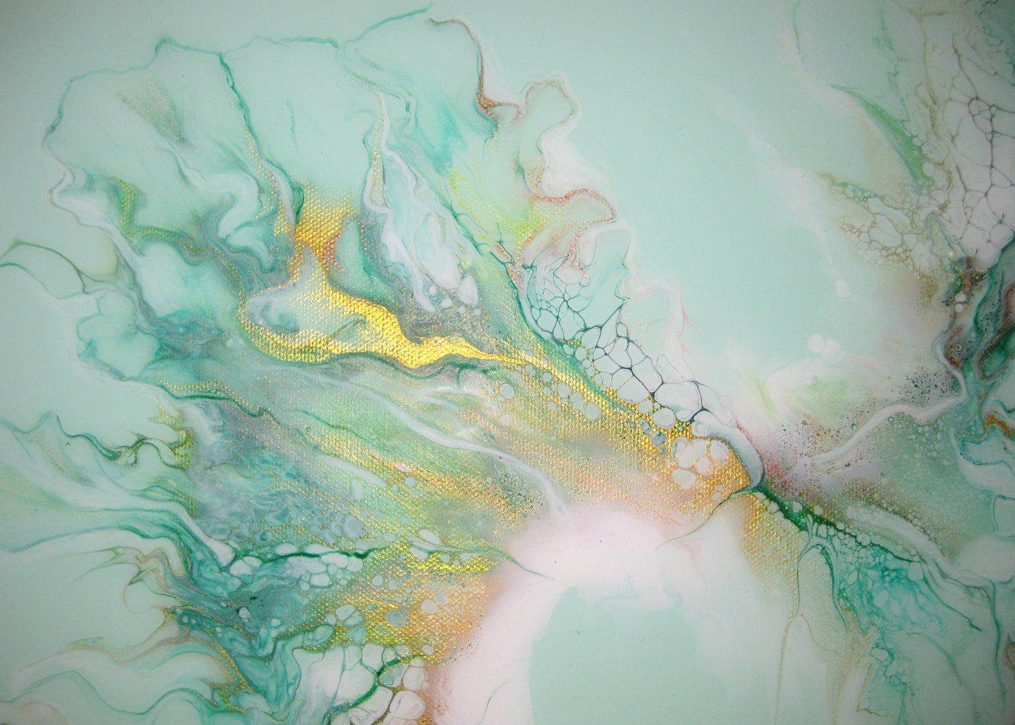"Misty Greens" 16" by 20" Acrylic Painting