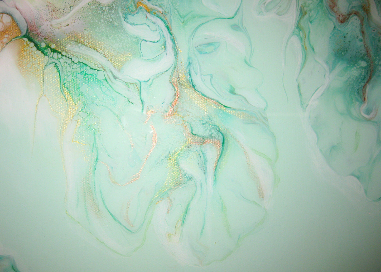 "Misty Greens" 16" by 20" Acrylic Painting