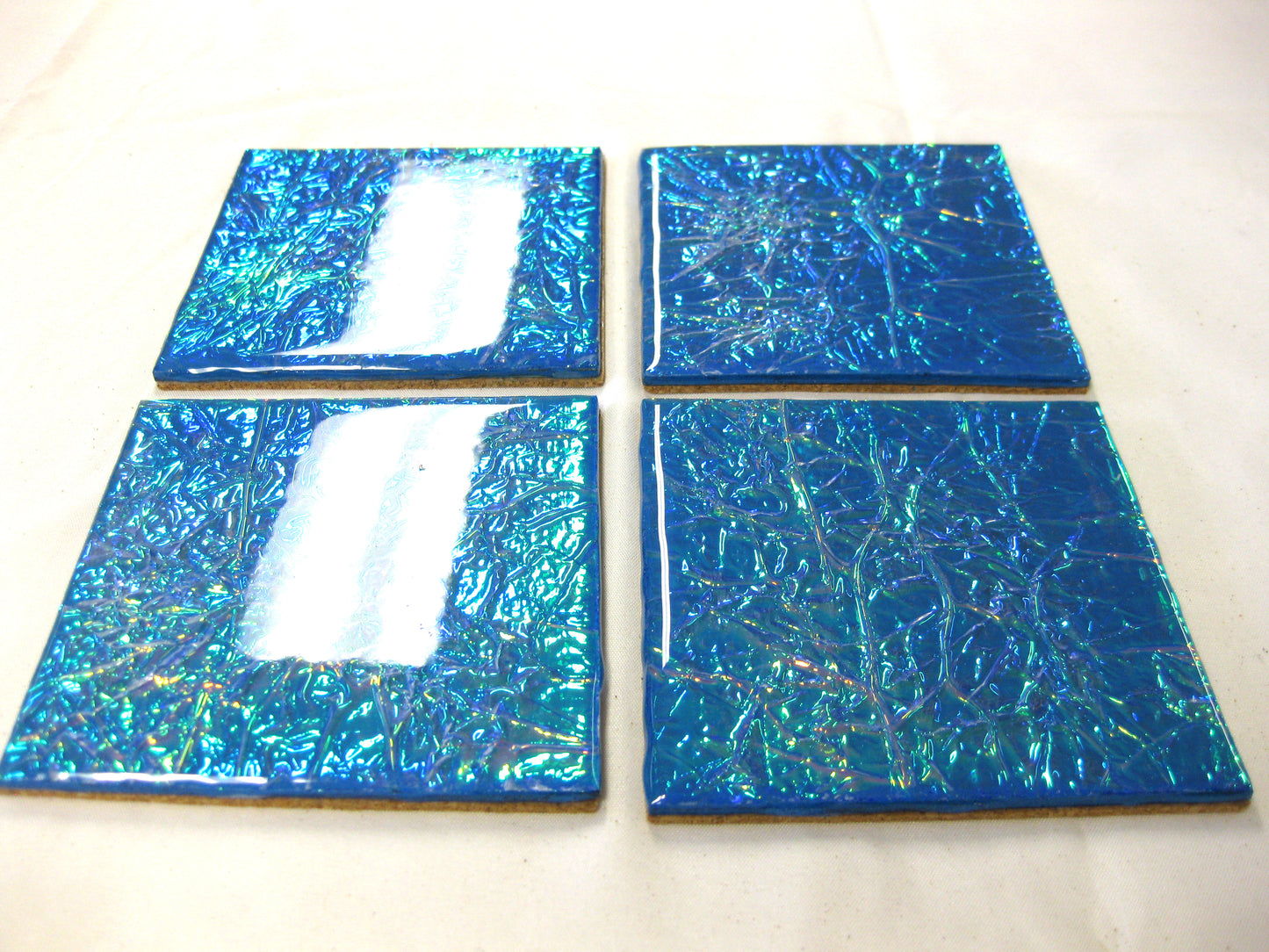 Coasters - Holographic Collection - "Mother of Pearl" - Square set of 4