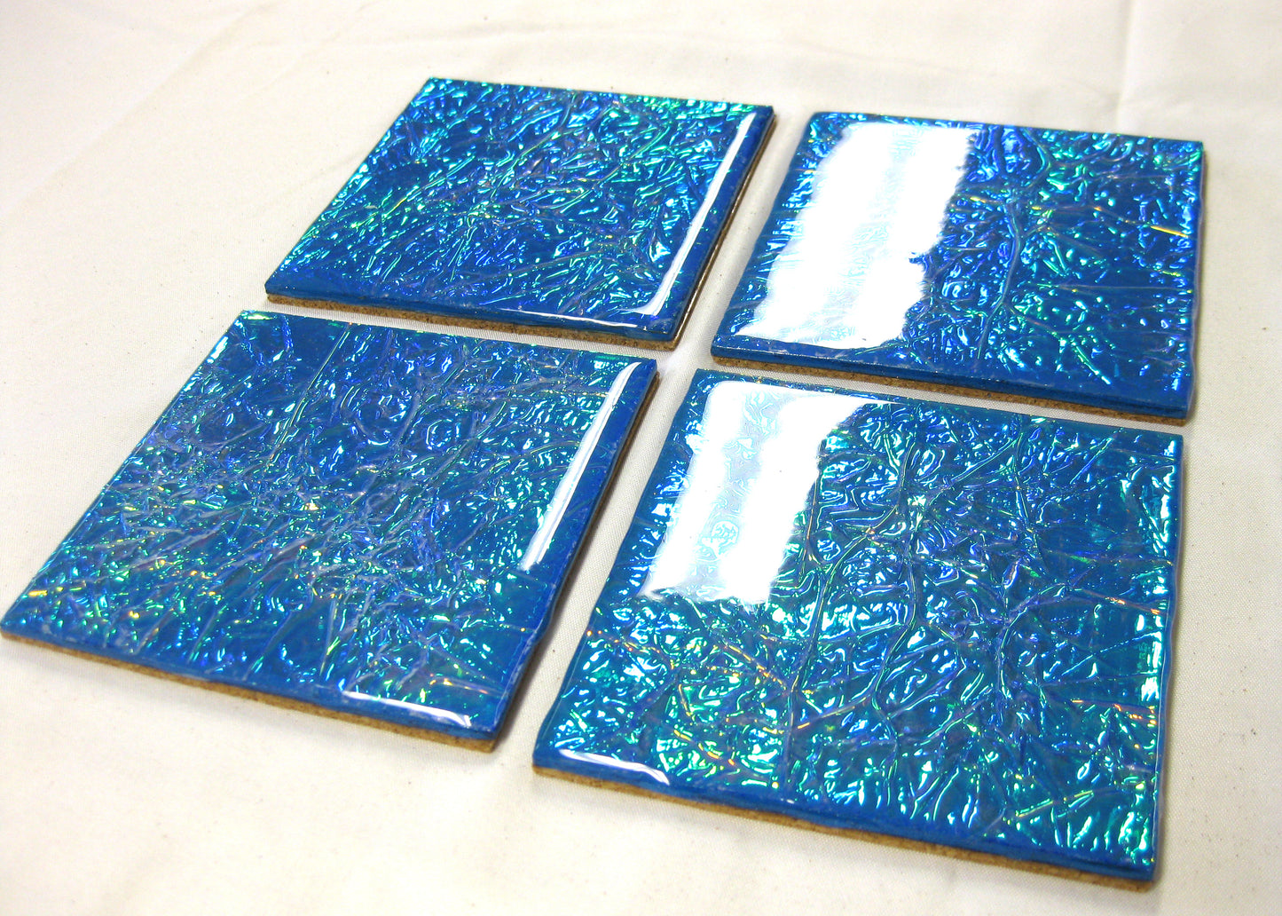 Coasters - Holographic Collection - "Mother of Pearl" - Square set of 4