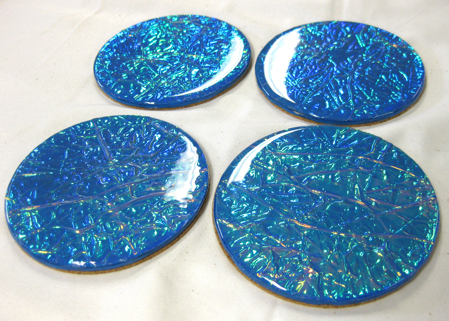 Coasters - Holographic Collection - "Mother of Pearl" -  Round set of 4