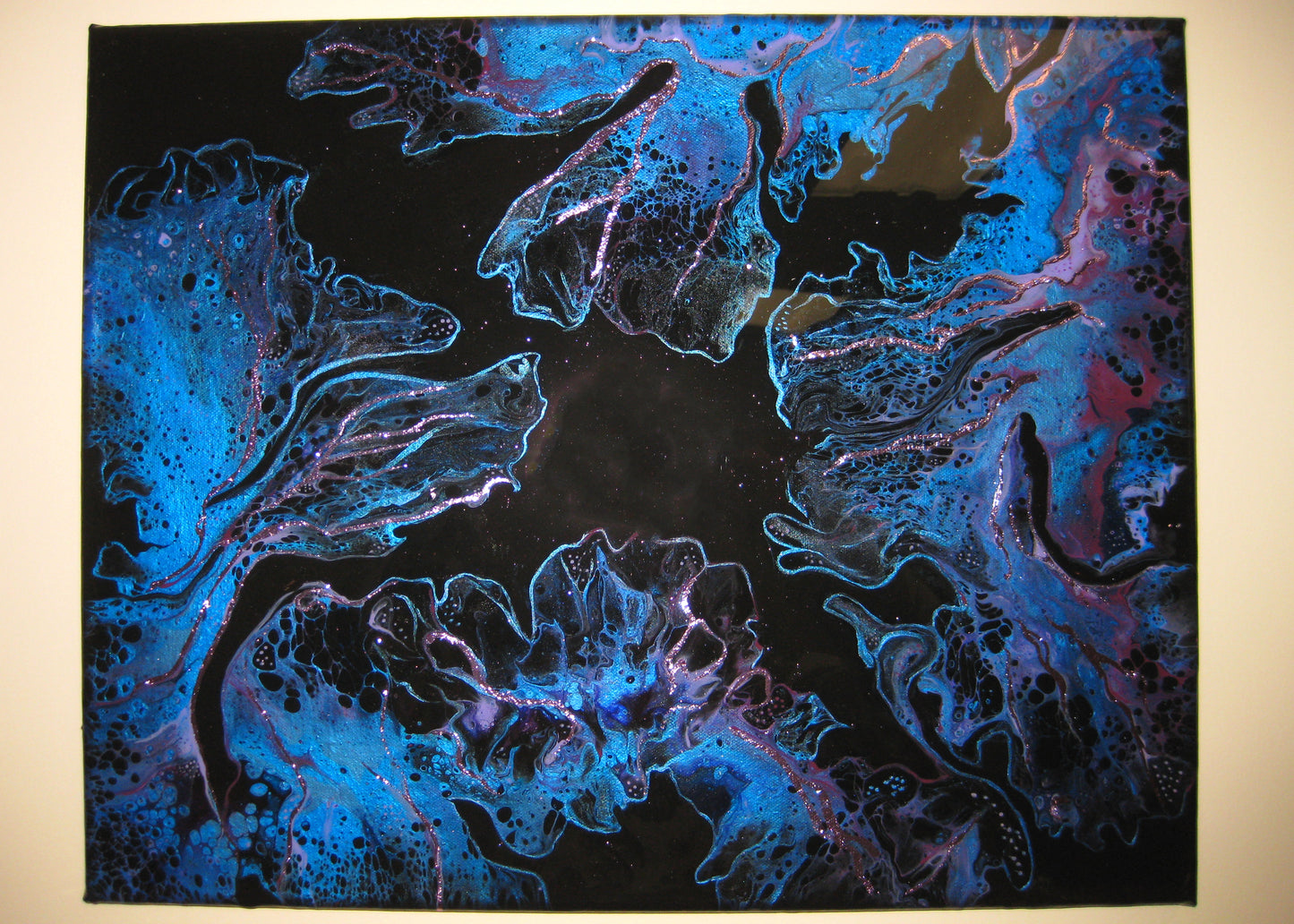 "Purple Lightning" 16" by 20" Acrylic Painting