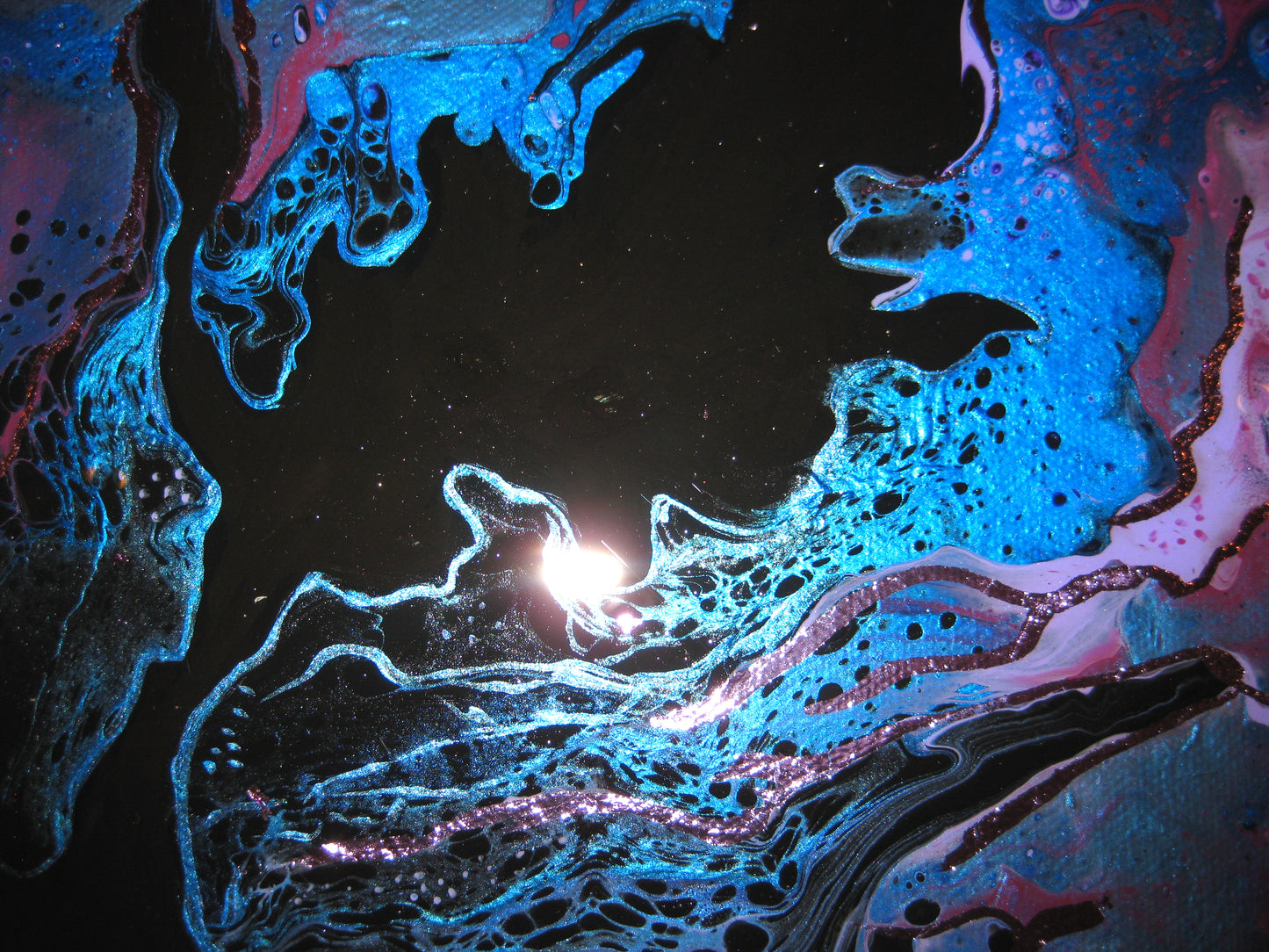 "Purple Lightning" 16" by 20" Acrylic Painting