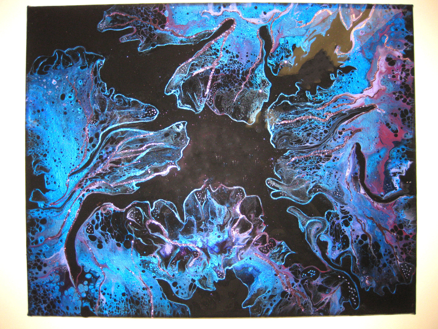 "Purple Lightning" 16" by 20" Acrylic Painting
