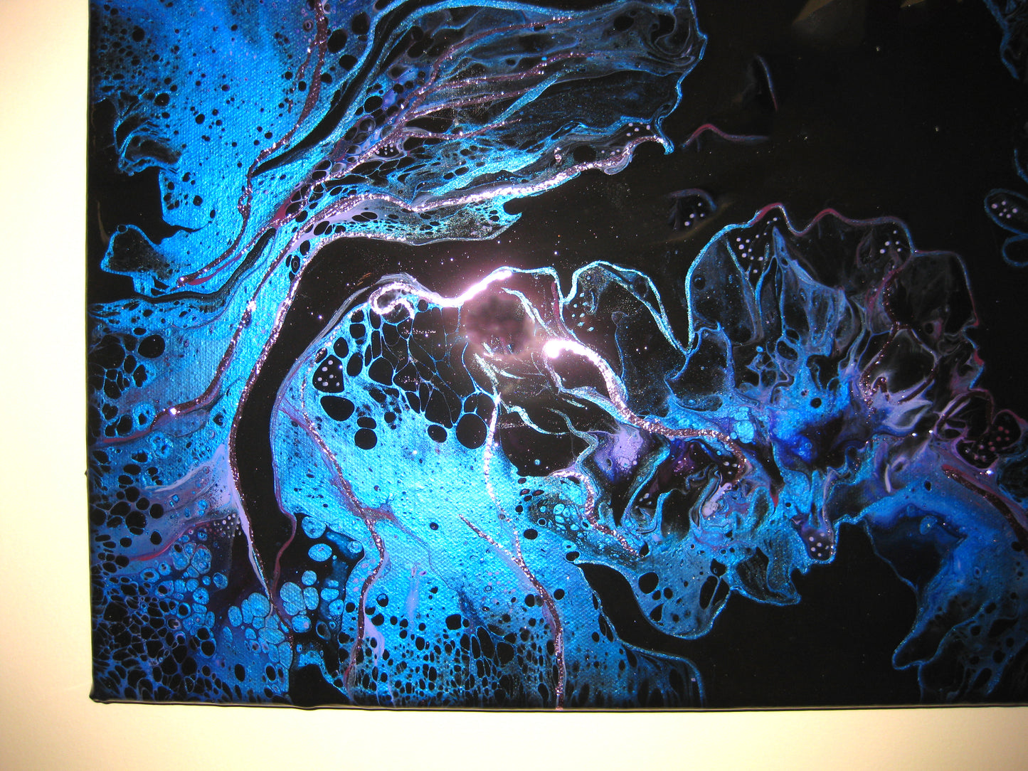 "Purple Lightning" 16" by 20" Acrylic Painting