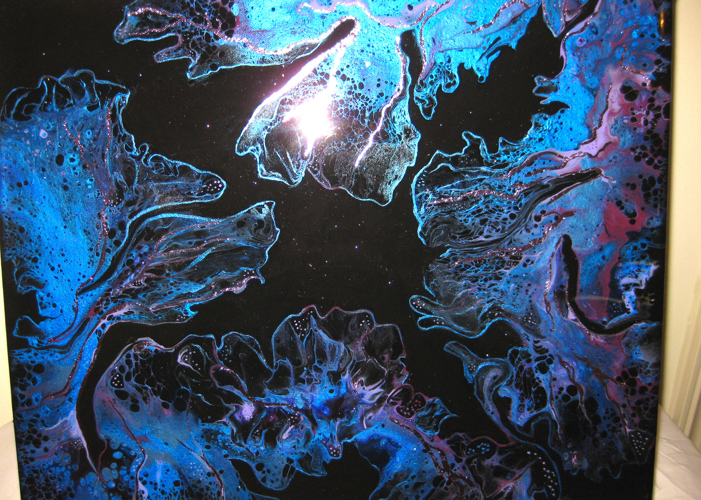 "Purple Lightning" 16" by 20" Acrylic Painting