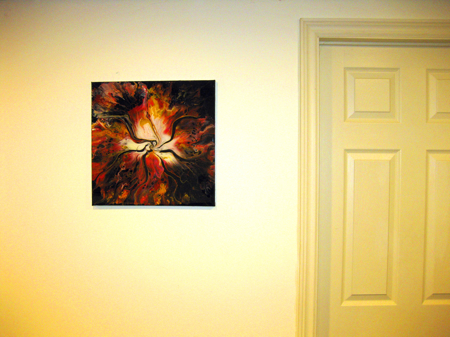 "Spinning Flames" 18" x 18" Acrylic Painting