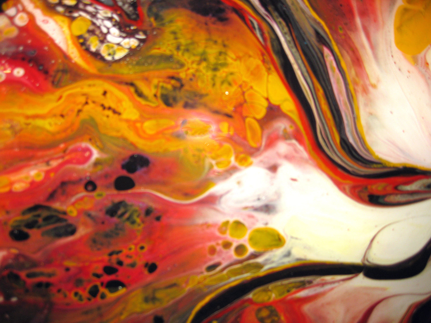 "Spinning Flames" 18" x 18" Acrylic Painting