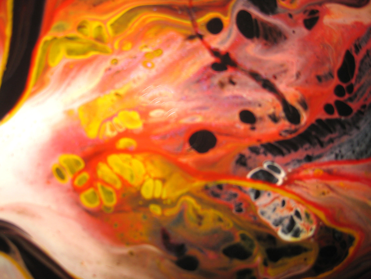 "Spinning Flames" 18" x 18" Acrylic Painting