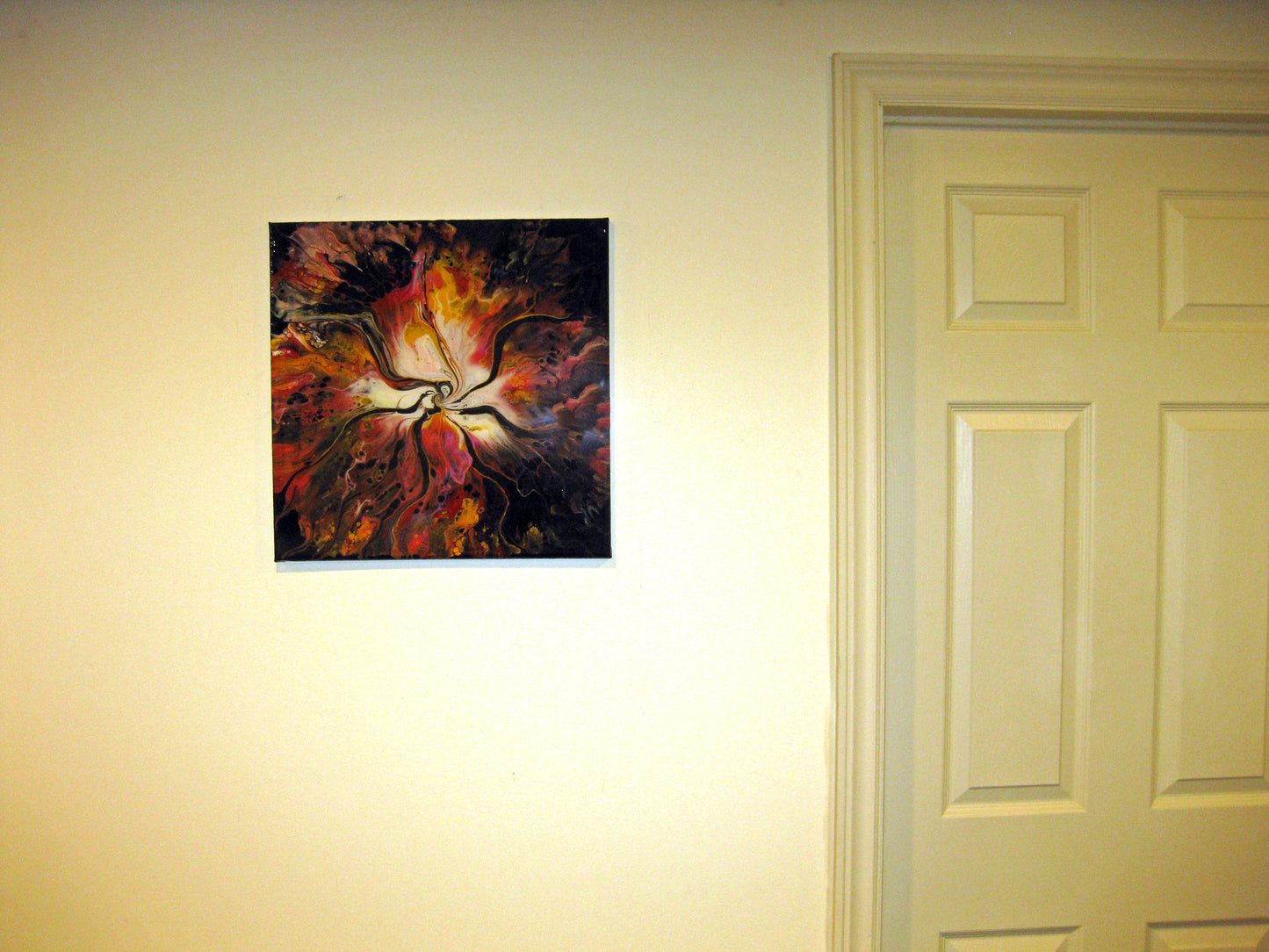 "Spinning Flames" 18" x 18" Acrylic Painting