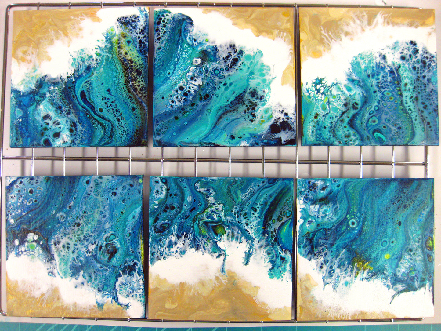 Coasters - Coastal Theme - Square set of 4
