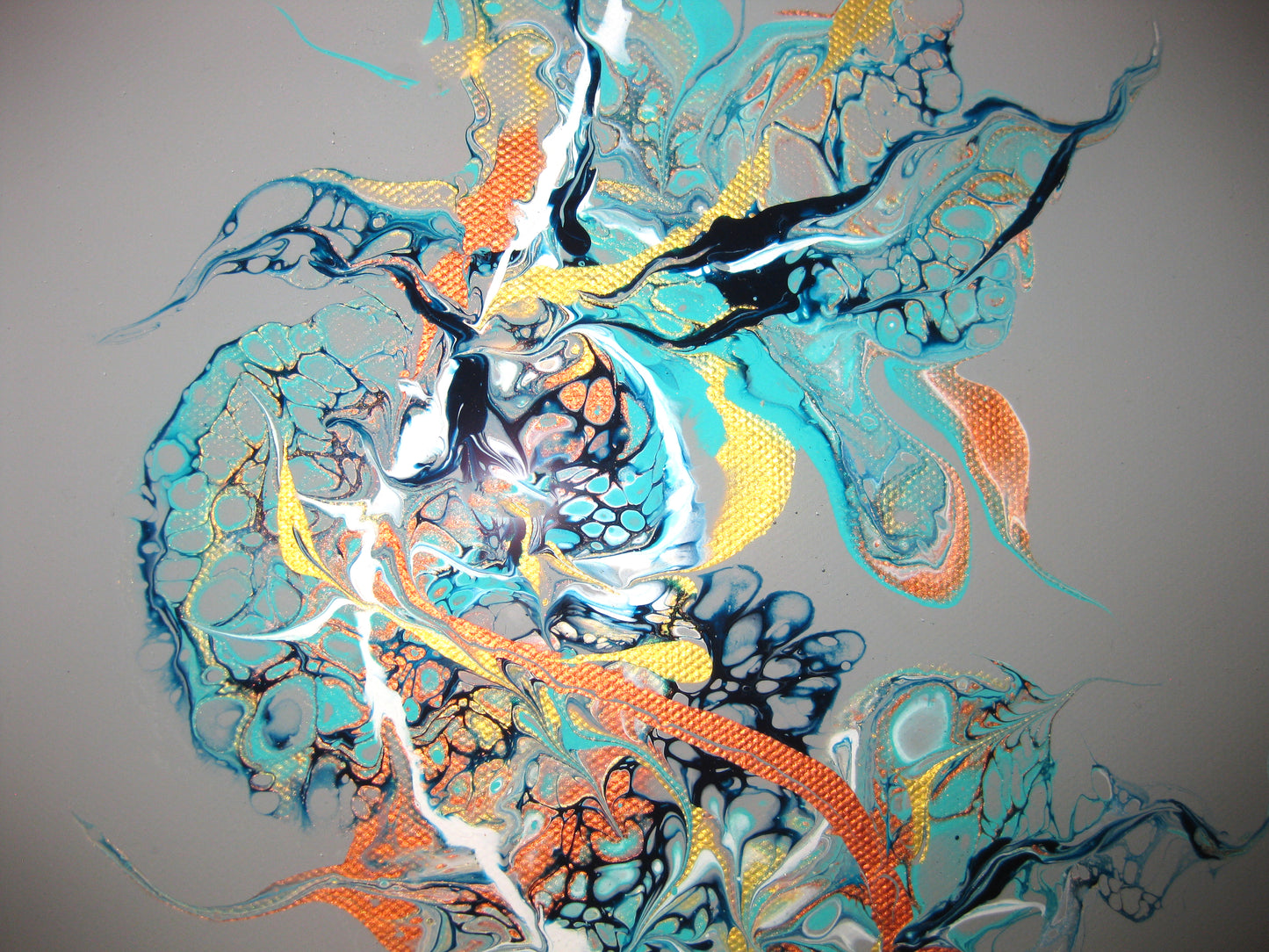 "Strings of Color" 12" by 24" Acrylic Painting