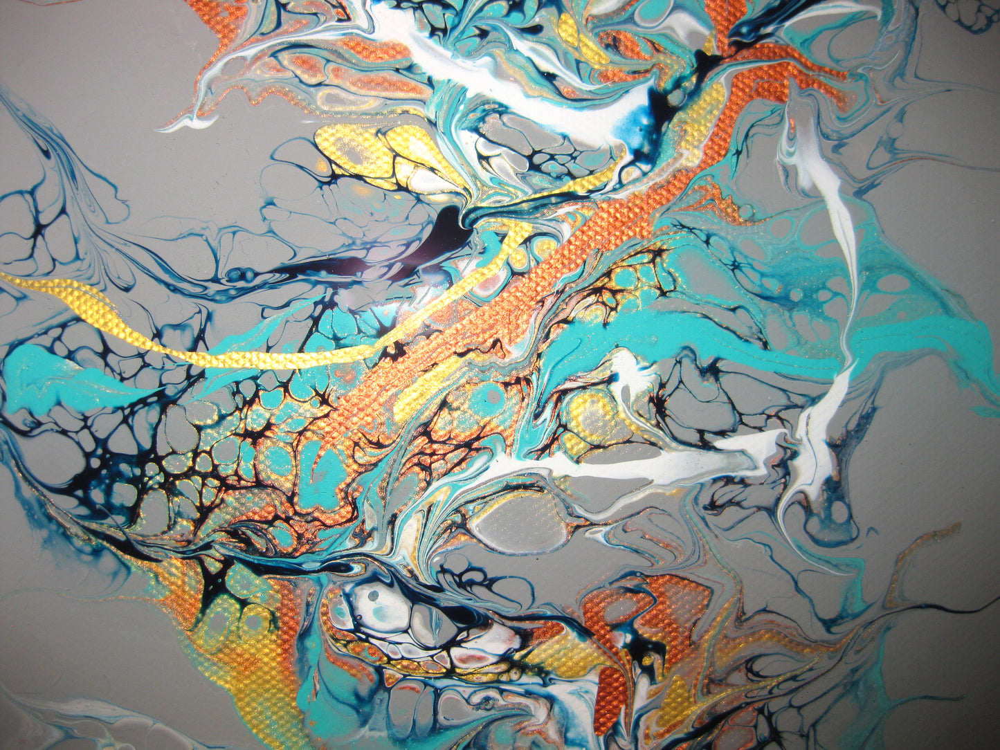 "Strings of Color" 12" by 24" Acrylic Painting