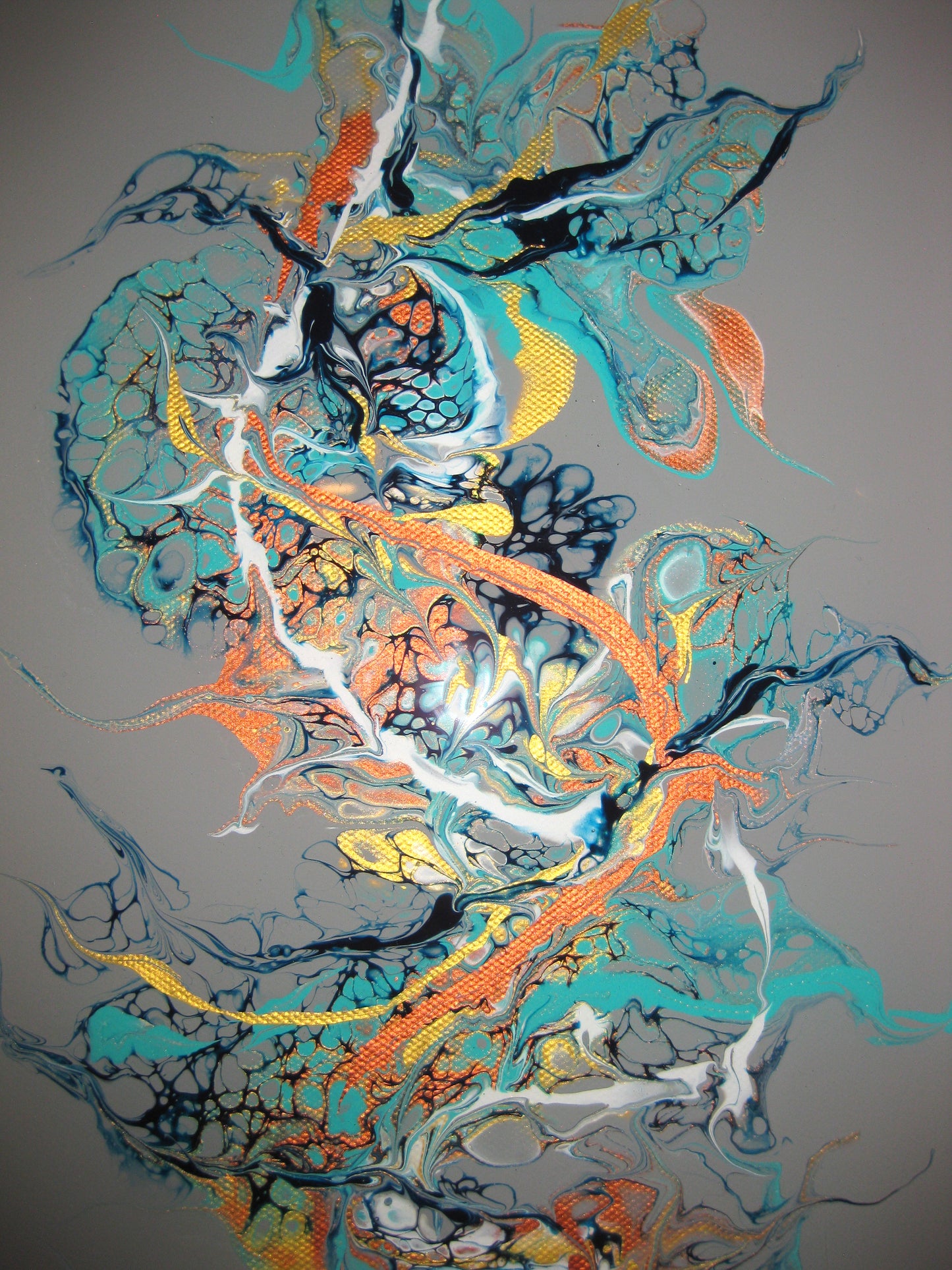 "Strings of Color" 12" by 24" Acrylic Painting