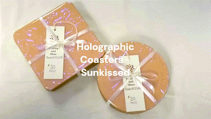 Coasters - Holographic Collection - "Sunkissed" - Round set of 4