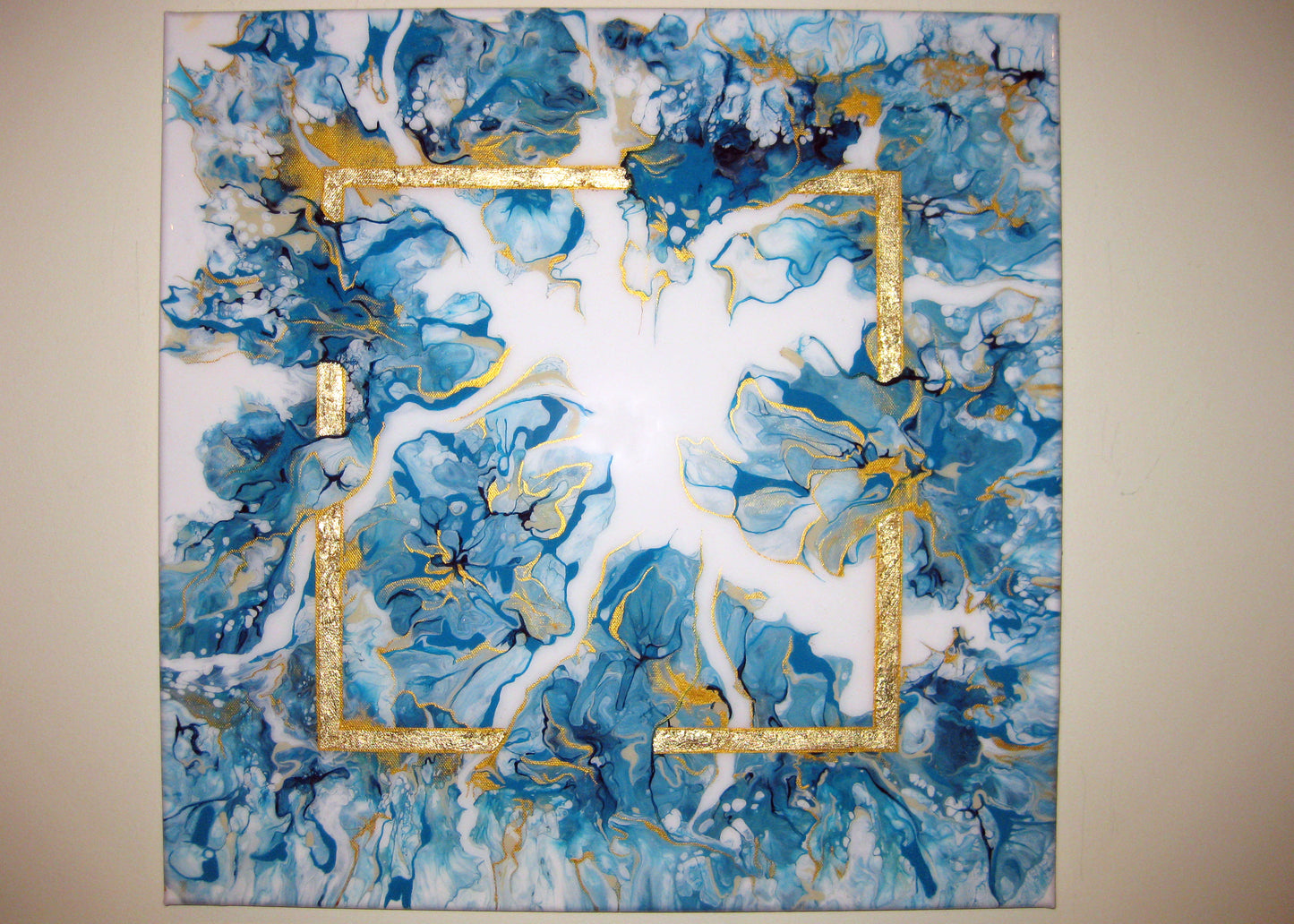 "The Golden Frame" - 20" by 20" Acrylic Painting