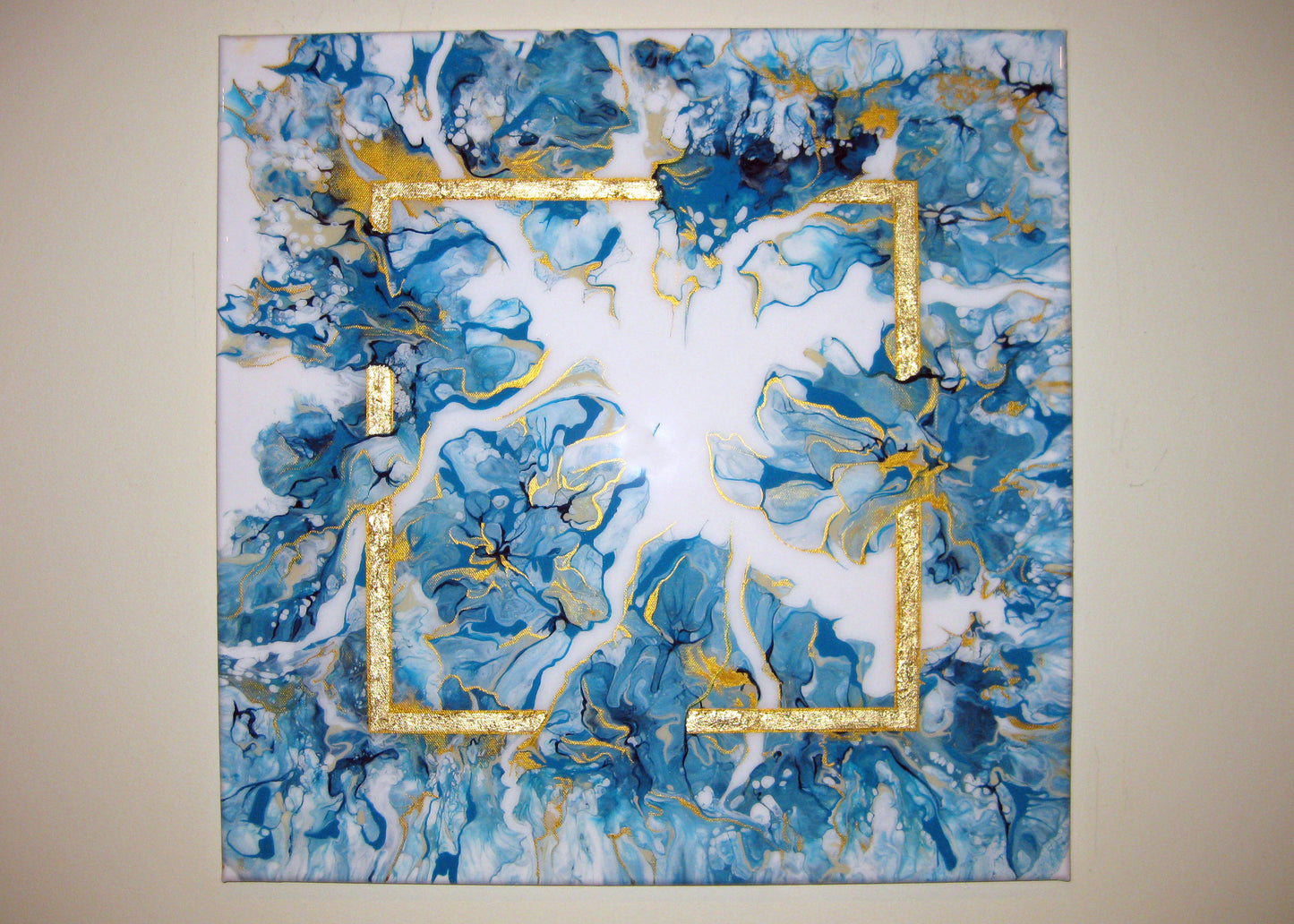 "The Golden Frame" - 20" by 20" Acrylic Painting