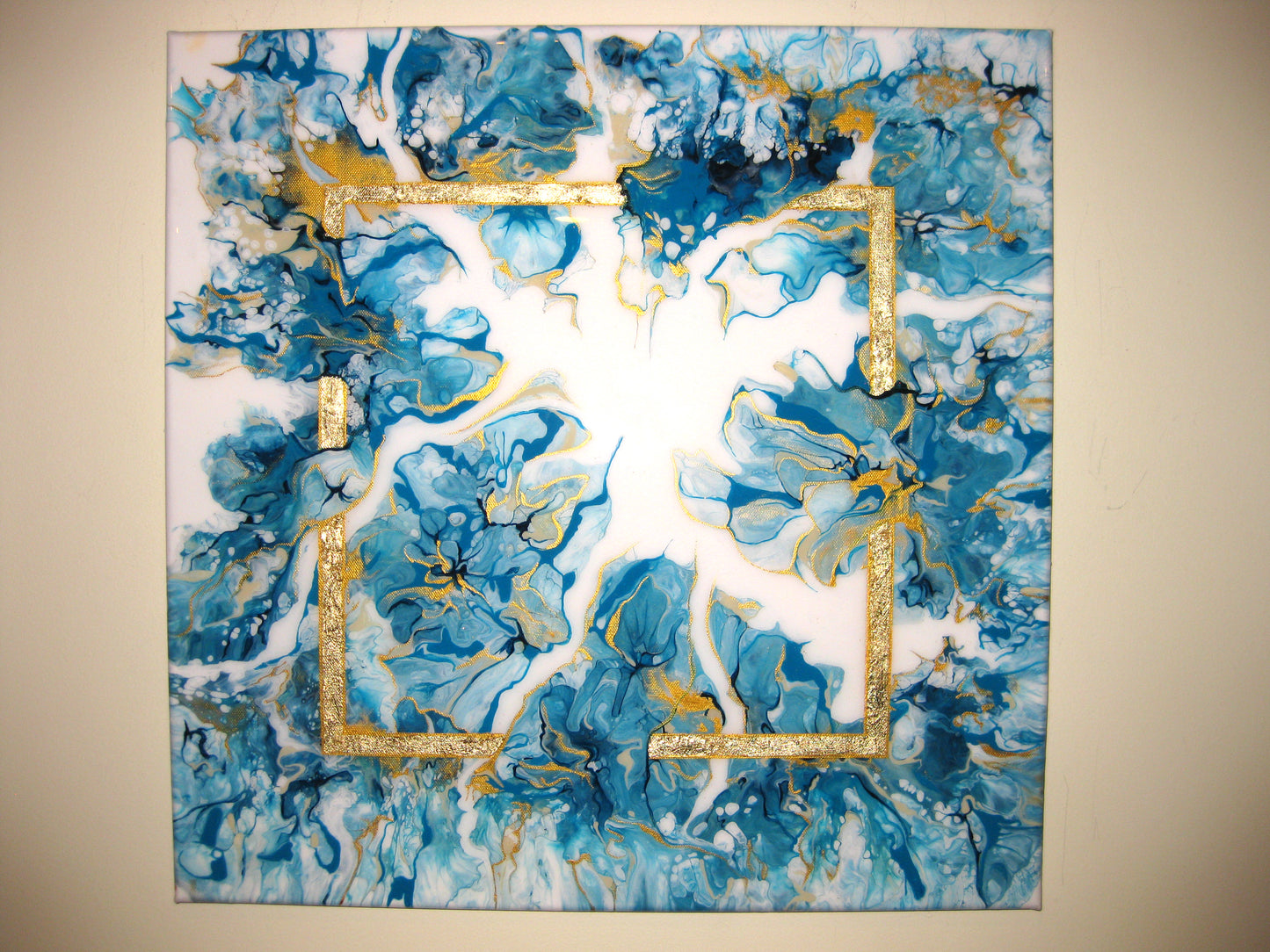 "The Golden Frame" - 20" by 20" Acrylic Painting