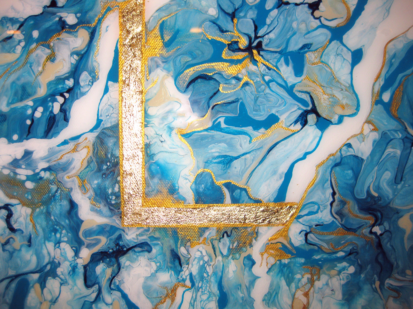 "The Golden Frame" - 20" by 20" Acrylic Painting