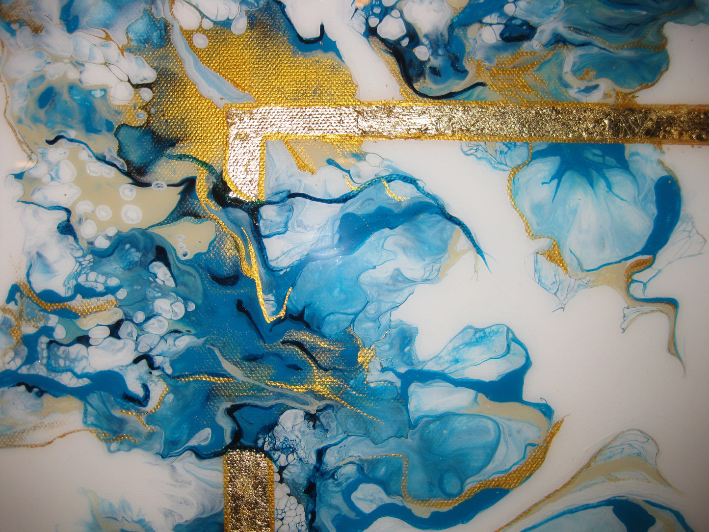 "The Golden Frame" - 20" by 20" Acrylic Painting