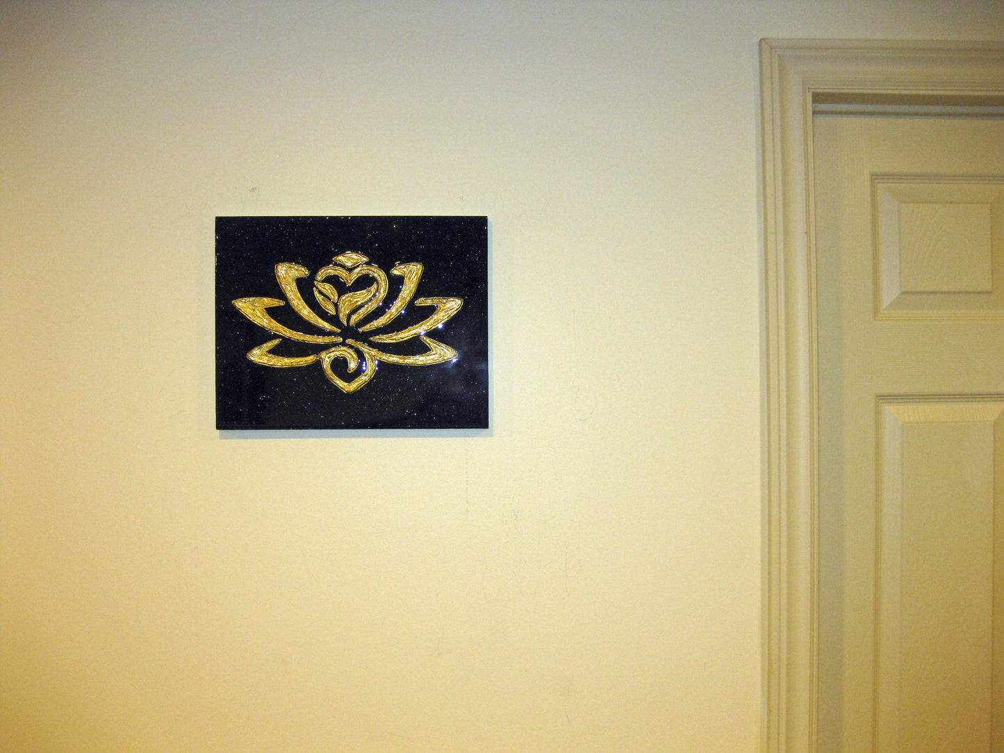 "The Golden Lotus" - 11" by 14" Acrylic Painting