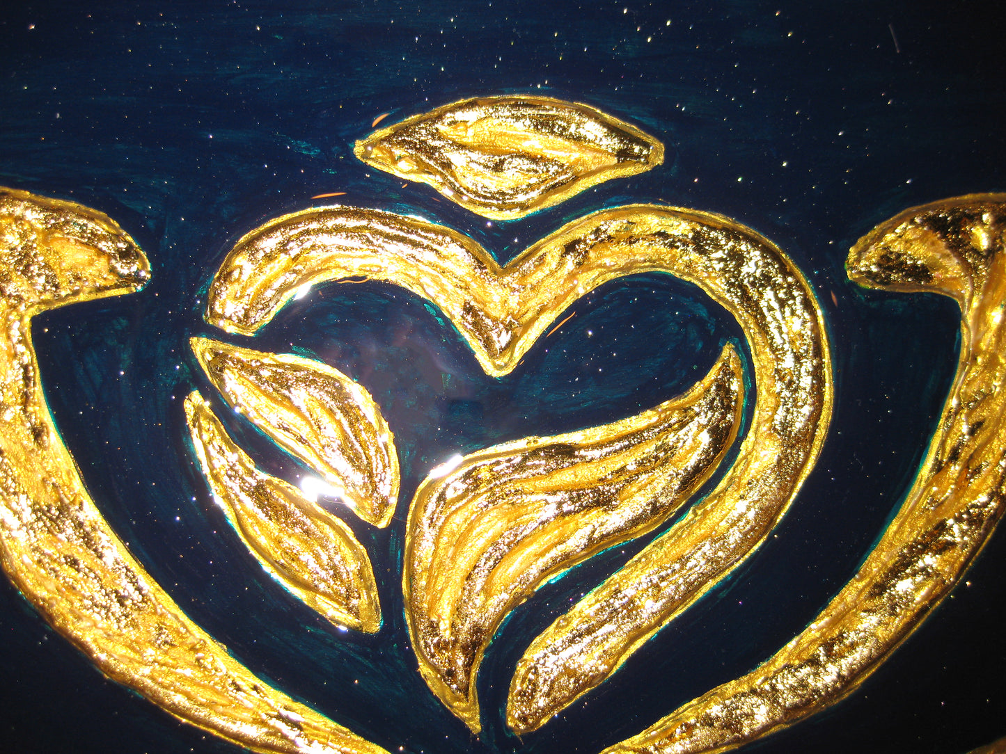 "The Golden Lotus" - 11" by 14" Acrylic Painting