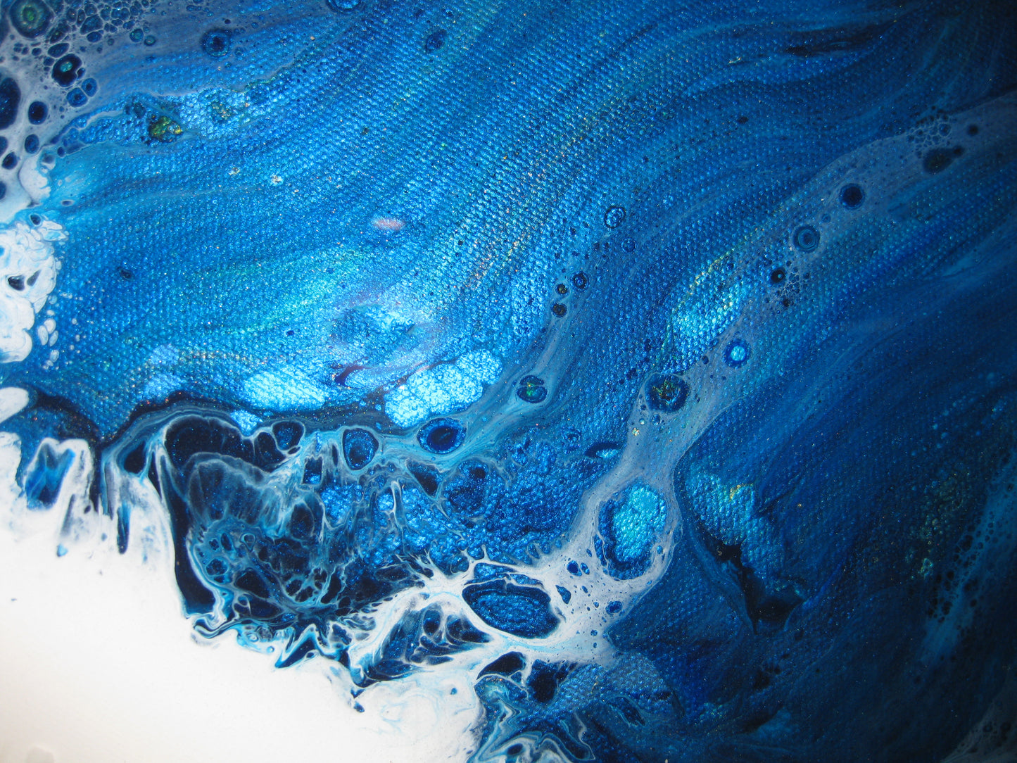 Coastal Themed: "Vacation by the Sea" - 14" Hexagon Acrylic Painting
