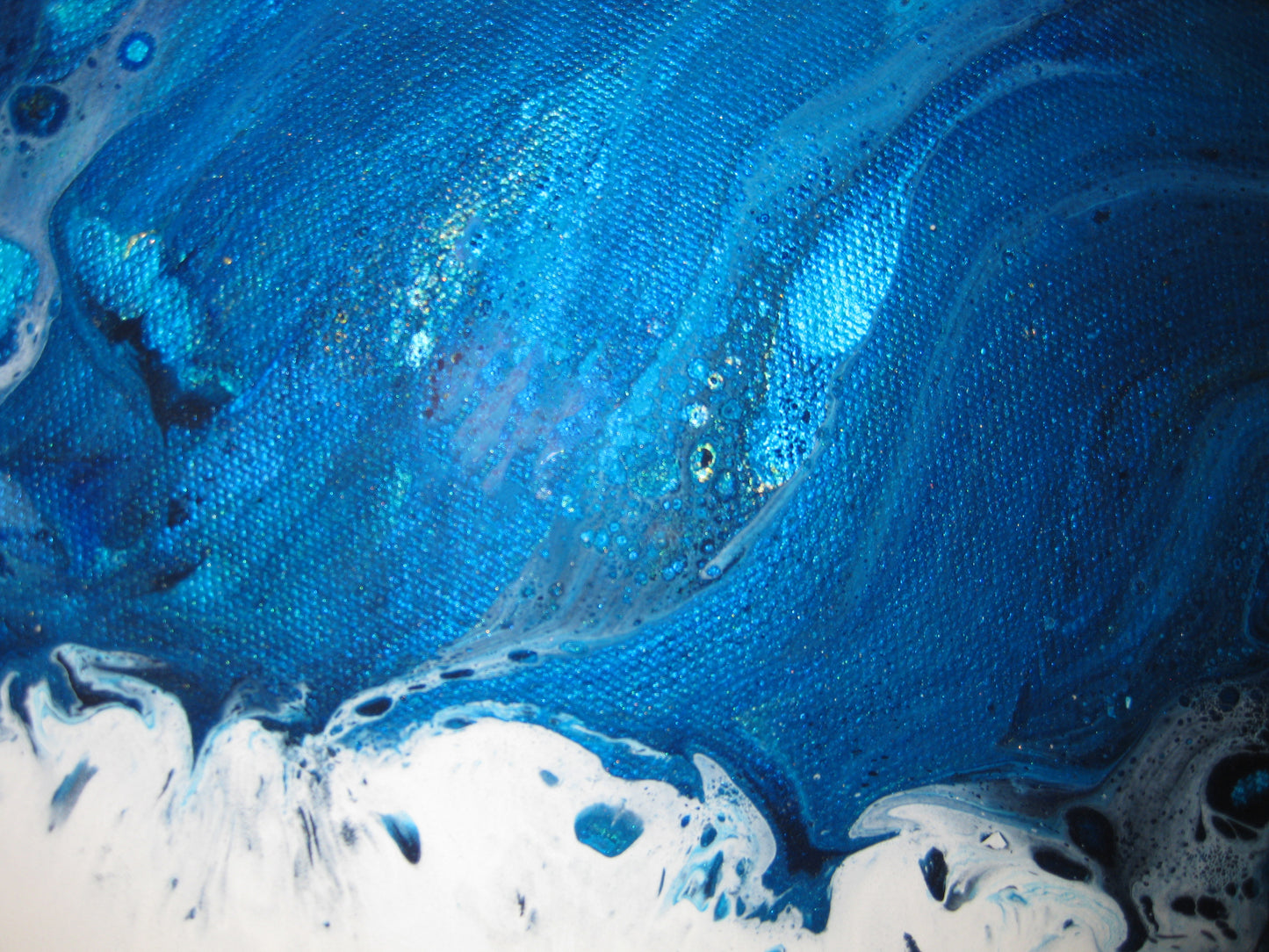 Coastal Themed: "Vacation by the Sea" - 14" Hexagon Acrylic Painting