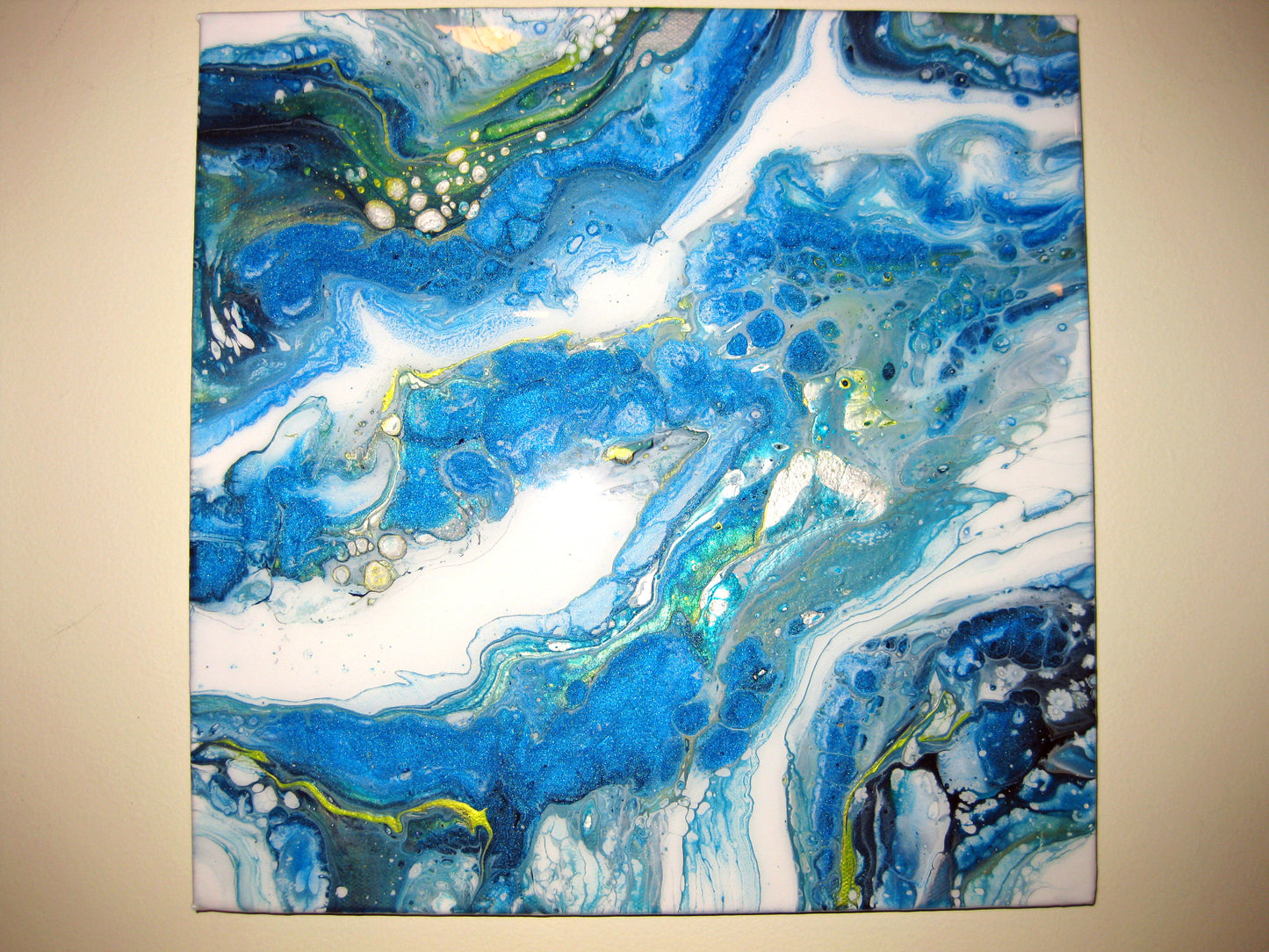 "Vibrant Blues" - 12" by 12" Acrylic Painting