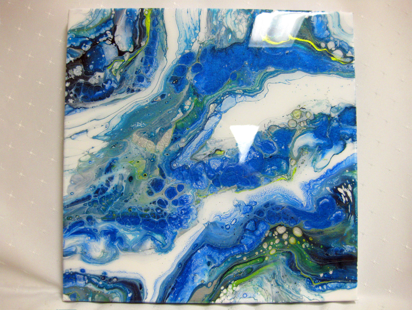 "Vibrant Blues" - 12" by 12" Acrylic Painting