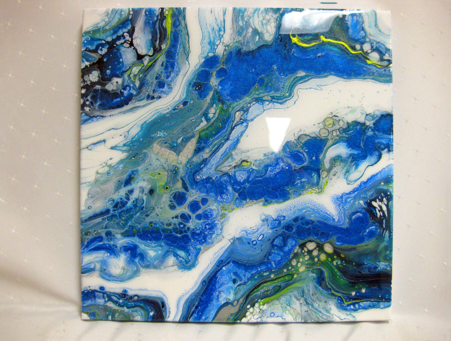 "Vibrant Blues" - 12" by 12" Acrylic Painting