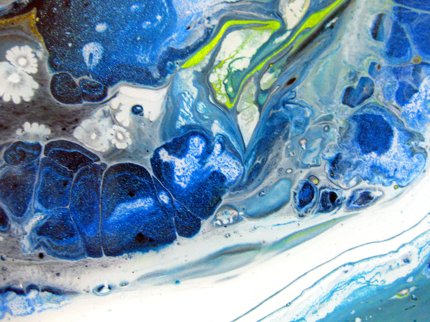 "Vibrant Blues" - 12" by 12" Acrylic Painting